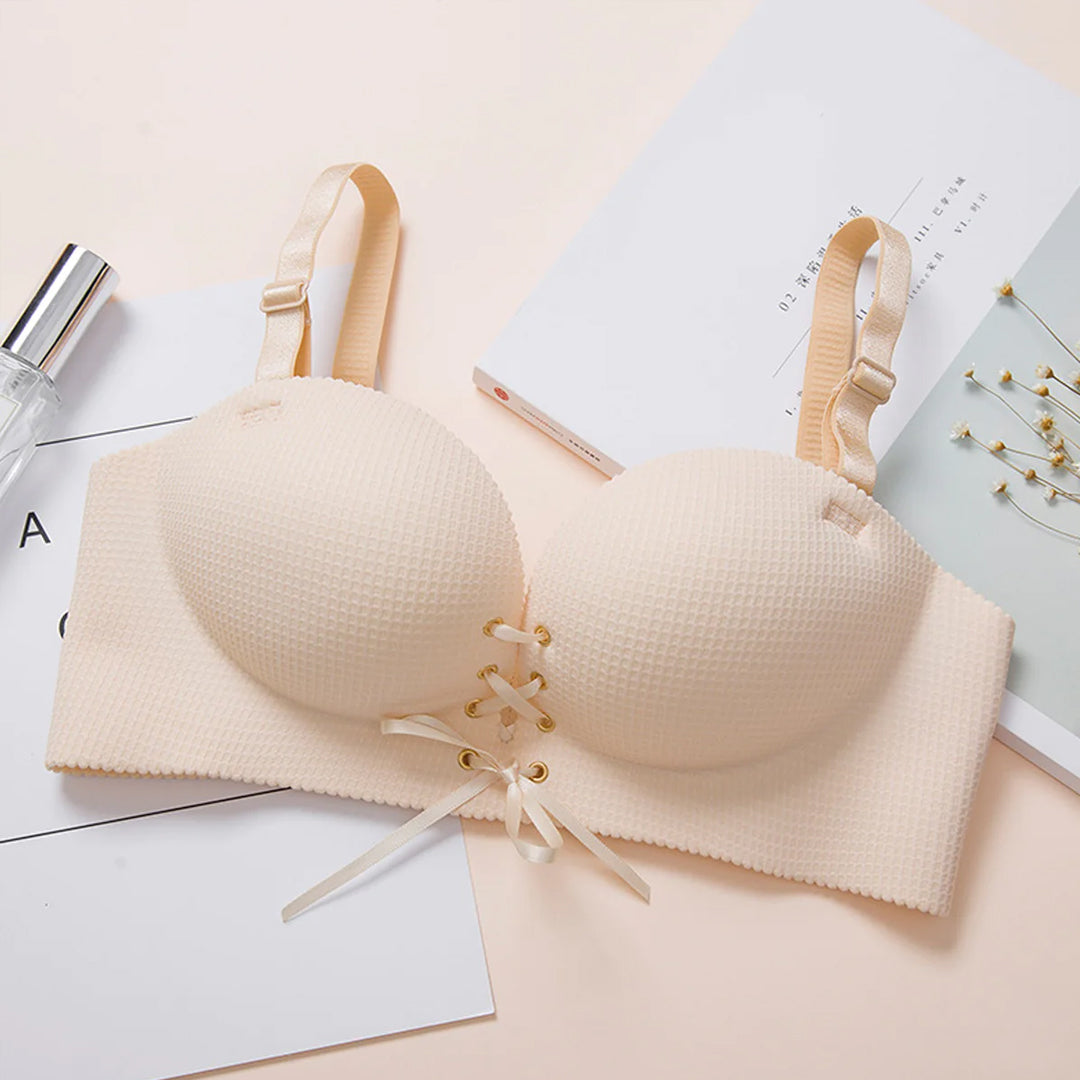 Seamless Front Knot Pushup Bra