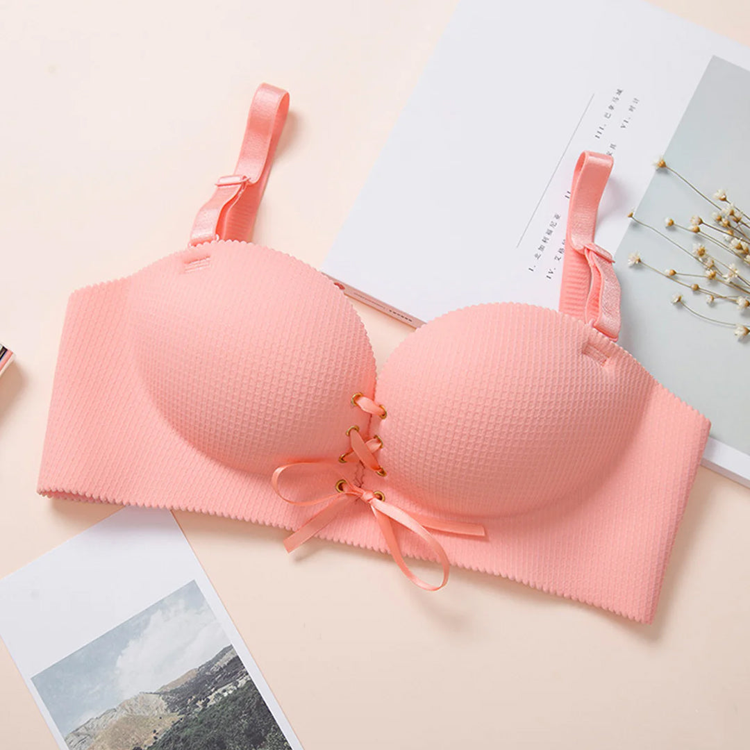 Seamless Front Knot Pushup Bra