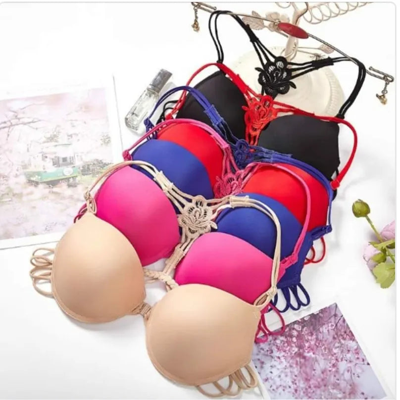 Front Open Y Shaped Padded Bra