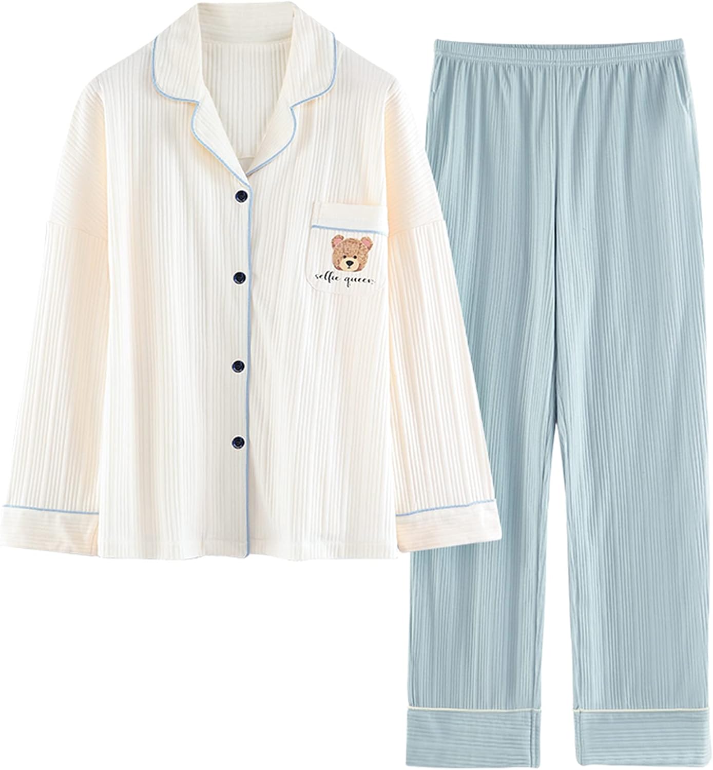 Sweet Style Teddy Bear Women Pajama Set - Loungewear