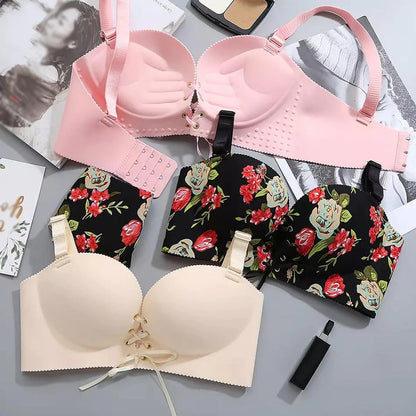 Seamless Front Knot Pushup Bra