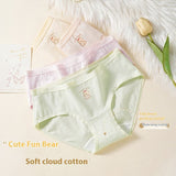Women's Summer Briefs Underwear Mid-rise Women's Panties Everyday Style Underwear Knitted Weave Soft Panties