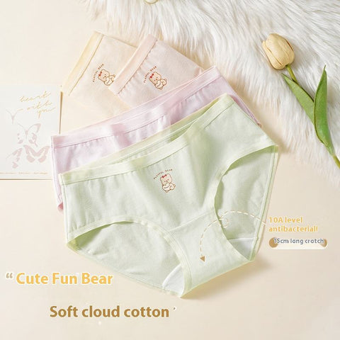 Women's Summer Briefs Underwear Mid-rise Women's Panties Everyday Style Underwear Knitted Weave Soft Panties