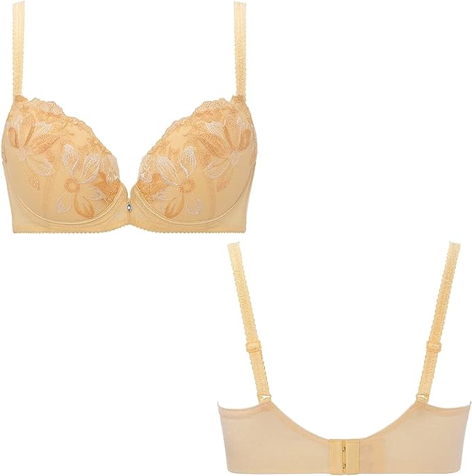 Olivia Story Wired Non-Padded Molded Net Bra