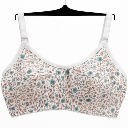 Floral Printed Cotton Bra