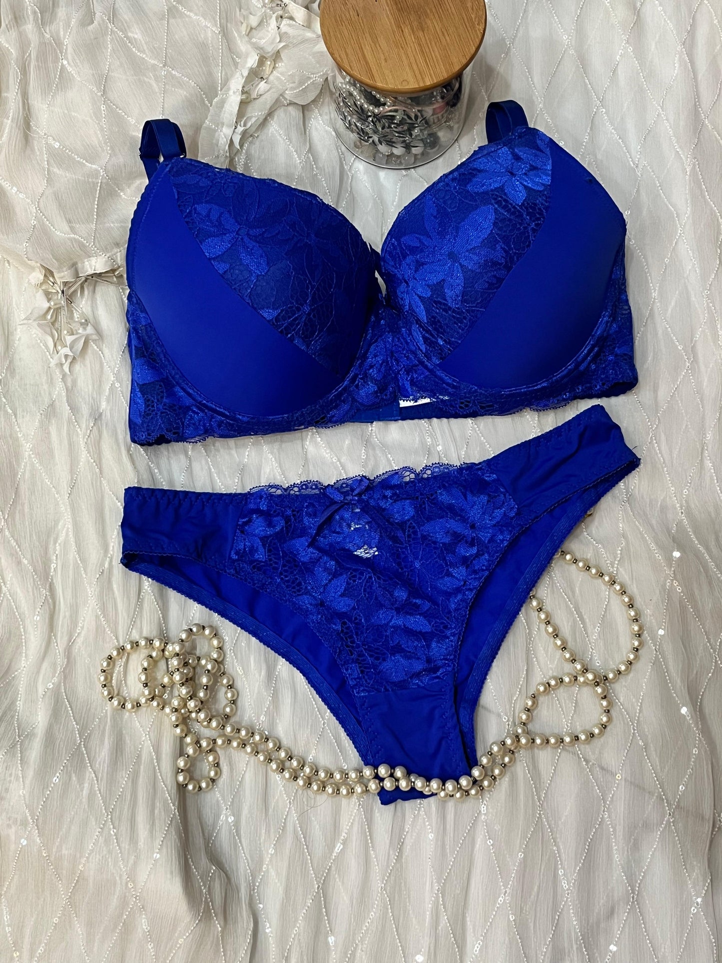 Double Padded Lace Bra Panty Set