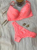 Double Padded Lace Bra Panty Set