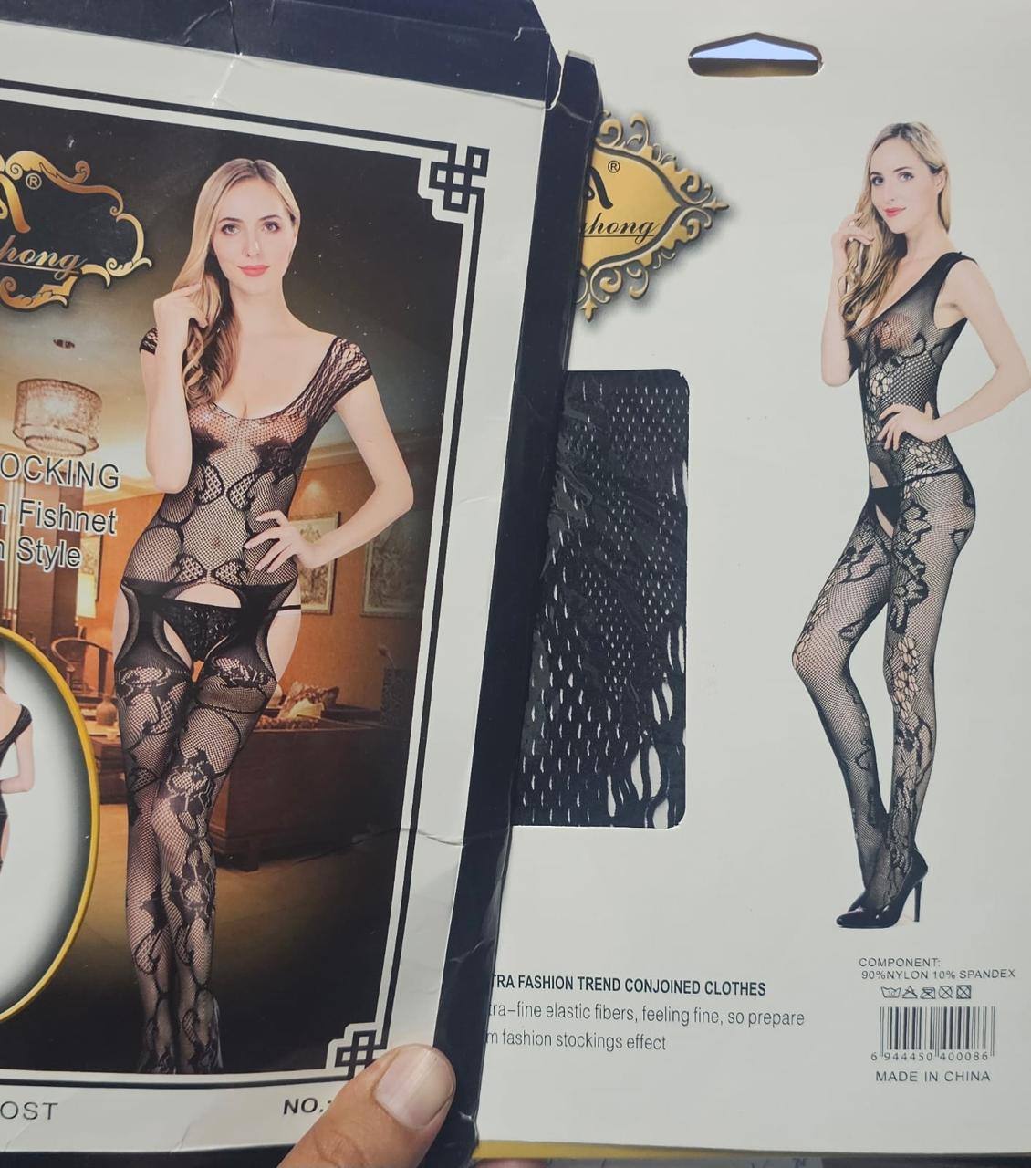 Classic Sexy Floral Lace Crotchless Bodystocking