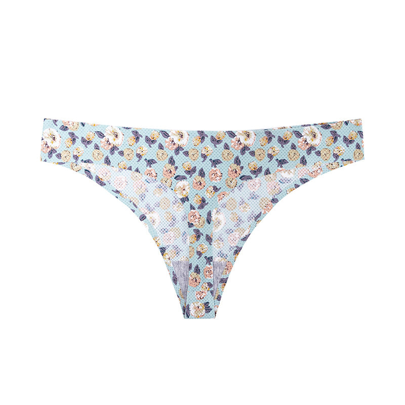 Mutilcolor Seamless Print Thongs G-String Panty
