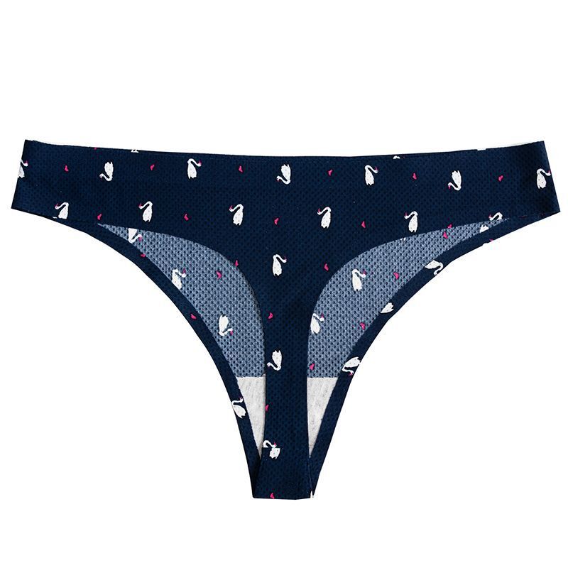 Mutilcolor Seamless Print Thongs G-String Panty
