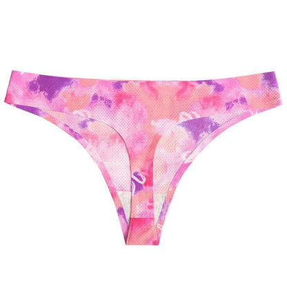 Mutilcolor Seamless Print Thongs G-String Panty
