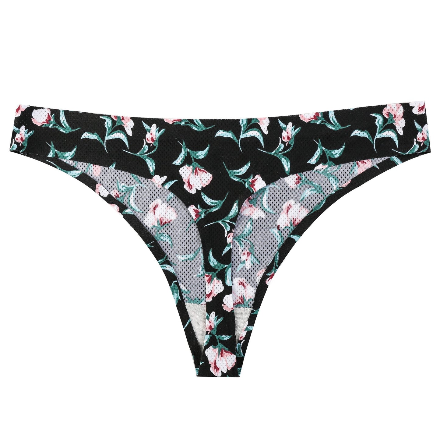 Mutilcolor Seamless Print Thongs G-String Panty