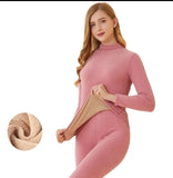 Winter Warmer Women Thermal Set with Long Sleeves and Long Pants, Suitable for Winter and Autumn Household/ Loungewear