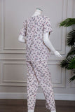 Women's Printed Top and Trouser Sleepwear - 2-Piece Set - Printed Sleepwear Set
