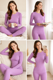 Winter Warmer Women Thermal Set with Long Sleeves and Long Pants, Suitable for Winter and Autumn Household/ Loungewear